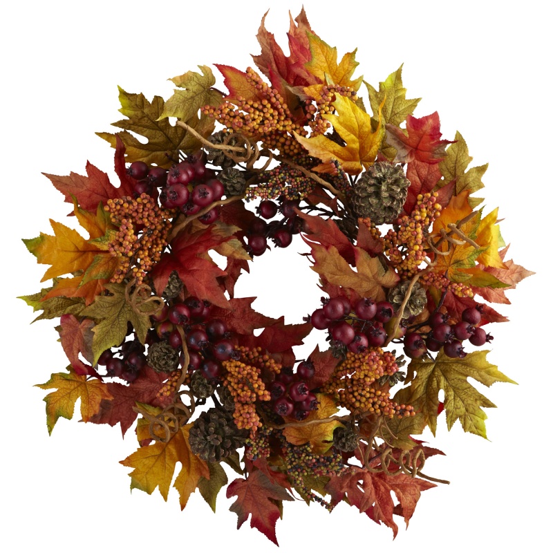 24” Maple And Berry Wreath