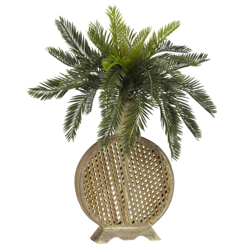 Cycas W/Decorative Vase Silk Plant