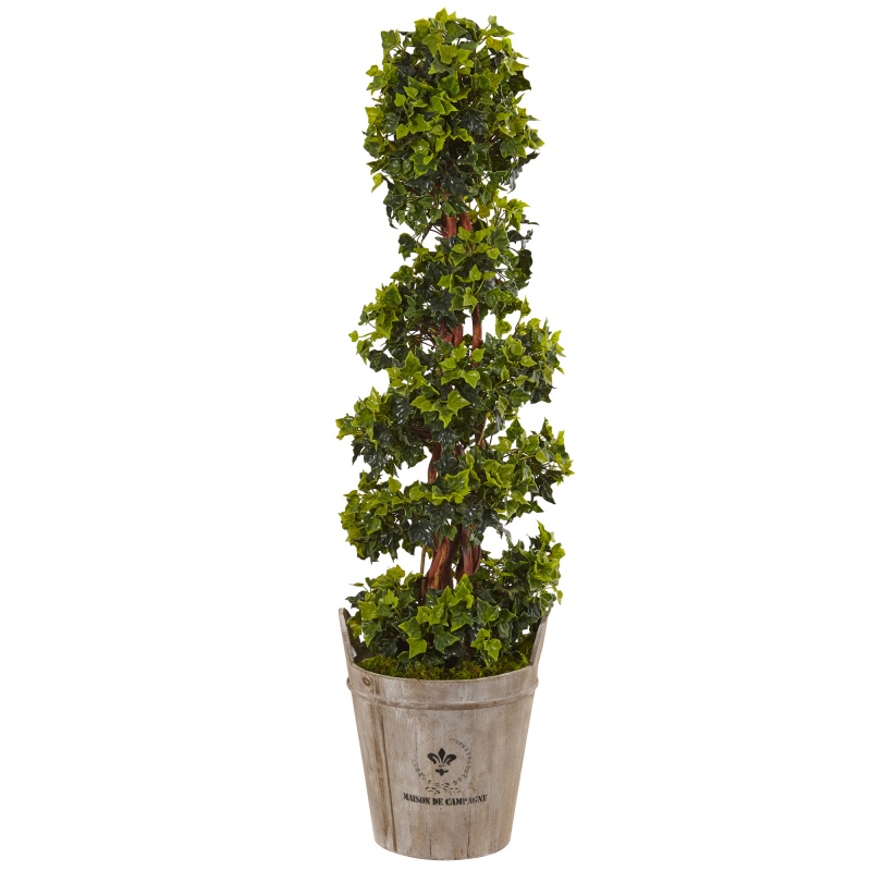 4’ English Ivy Tree in Farmhouse Planter