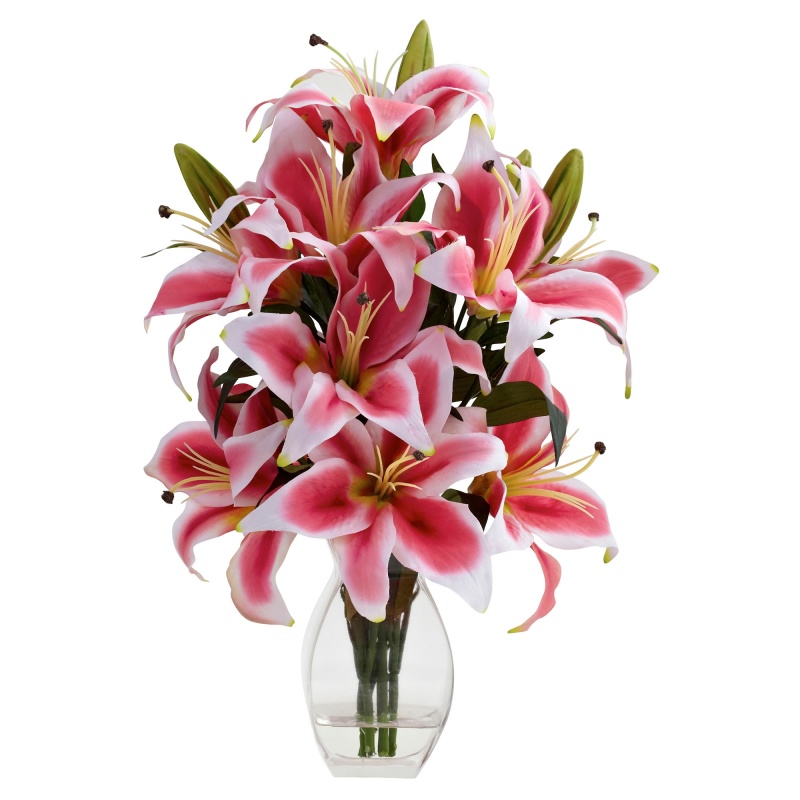 Rubrum Lily W/Decorative Vase