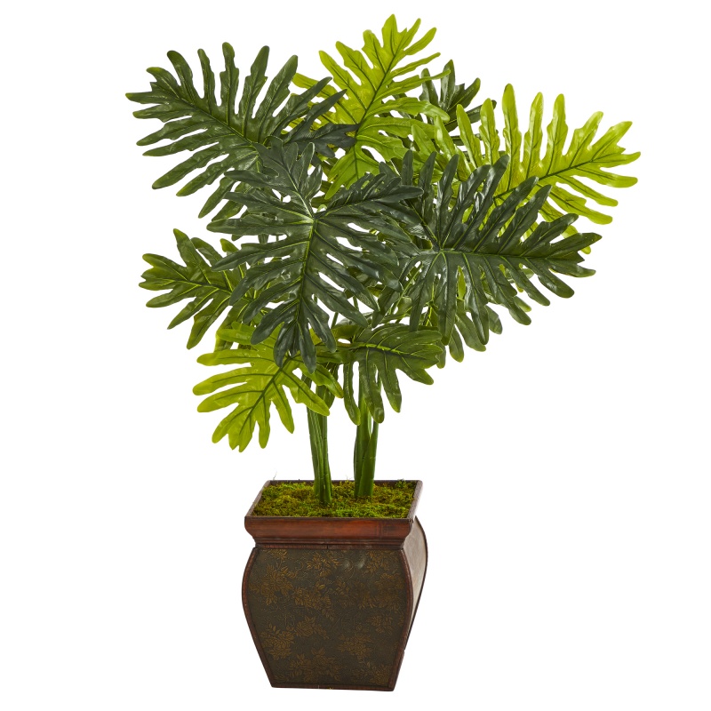 40” Philodendron Artificial Plant in Decorative Planter