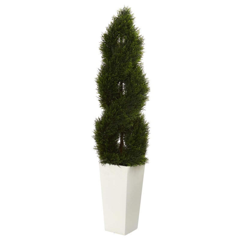 5.5’ Double Cypress Spiral Topiary Artificial Tree