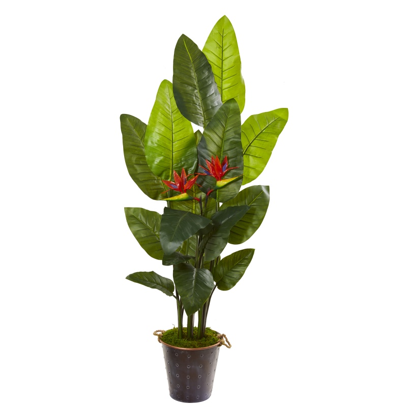 75” Bird Of Paradise Artificial Plant In Planter (Real Touch)