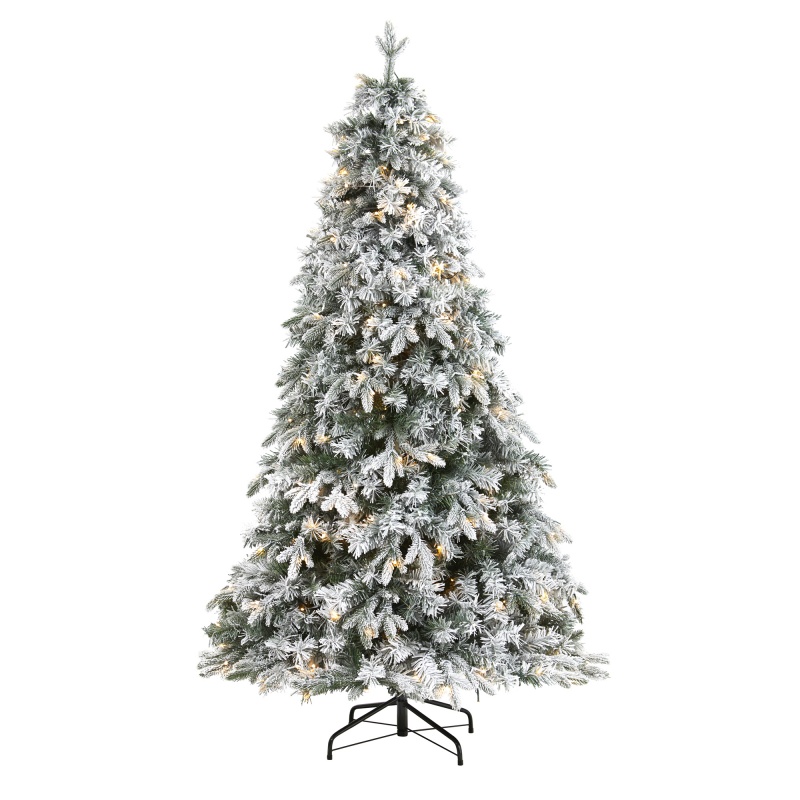 6' Flocked Vermont Mixed Pine Artificial Christmas Tree