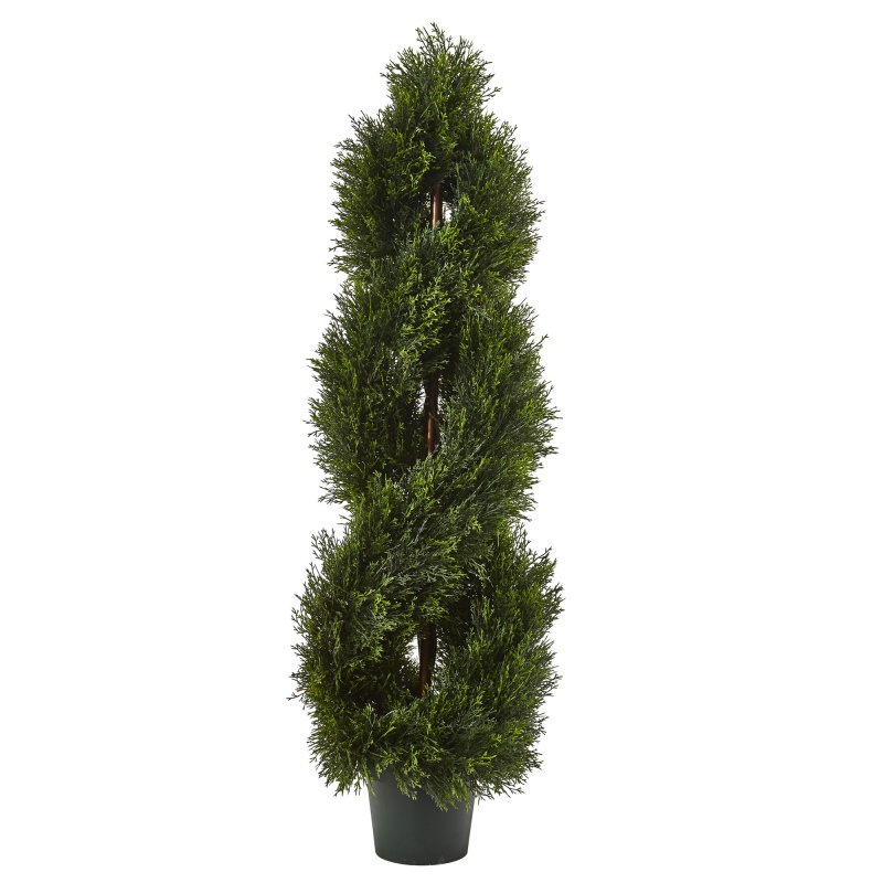 4’ Double Pond Cypress Spiral Topiary Uv Resistant (Indoor/Outdoor)