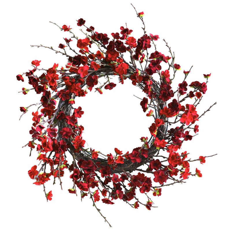 24” Plum Blossom Wreath