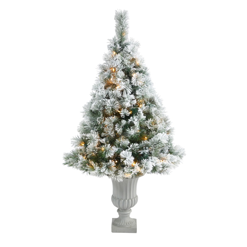 56” Flocked Oregon Pine Artificial Christmas Tree