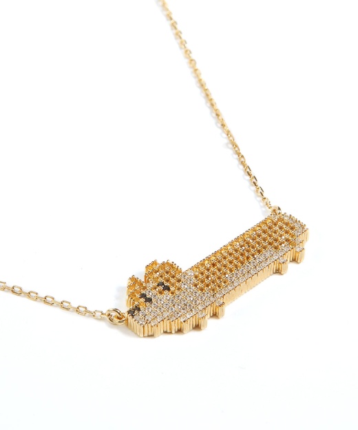 Pixelated Corgi Necklace by Ziggy