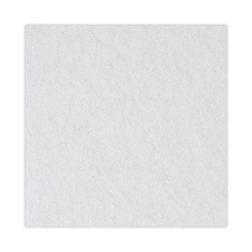 Boardwalk Polishing Floor Pads, 17" Diameter, White, 5/Carton