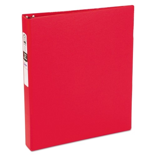 Avery Economy Non-View Binder With Round Rings, 3 Rings, 1" Capacity, 11 X 8.5, Red,