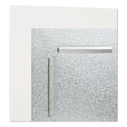 U Brands Floating Glass Ghost Grid Dry Erase Board, 47 X 35, White