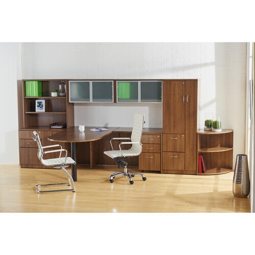 Lorell Walnut Laminate Office Suite Desking