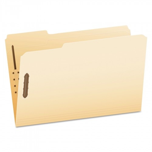 Pendaflex Manila Folders With Two Fasteners, 1/3-Cut Tabs, Legal Size, 50/Box