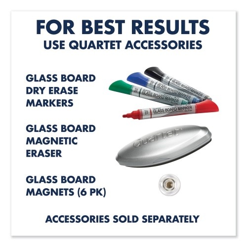 Quartet Invisamount Magnetic Glass Marker Board, Frameless, 85" X 48", White Surface