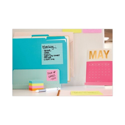 Post-It Pop-Up Notes Refill, Note Ruled, 4" X 4", Aqua Wave, 90 Sheets/Pad, 5 Pads/Pack