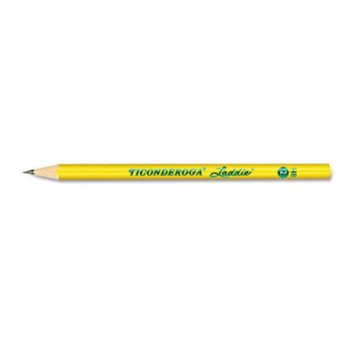 Dixon Ticonderoga Laddie Woodcase Pencil, Hb (#2), Black Lead, Yellow Barrel, Dozen