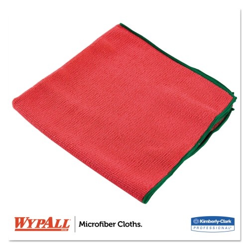 Wypall Microfiber Cloths, Reusable, 15 3/4 X 15 3/4, Red, 6/Pk, 4 Pk/Ct