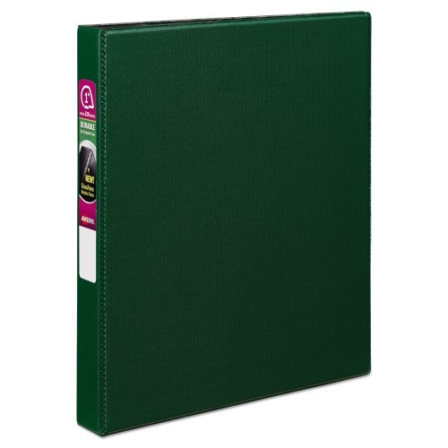 Avery Durable Non-View Binder With Durahinge And Slant Rings, 3 Rings, 1" Capacity, 11 X 8.5, Green