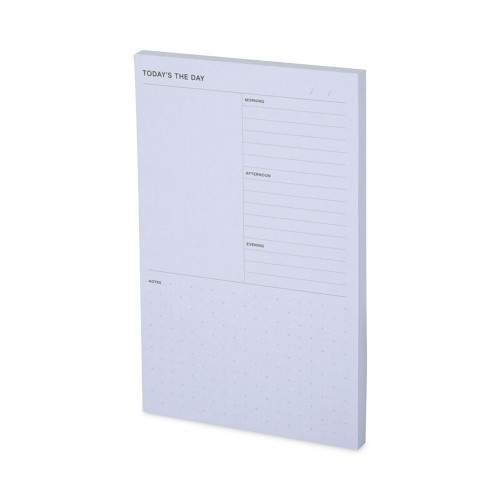 Noted By Post-It Brand Adhesive Daily Planner Sticky-Note Pads, Daily Planner Format, 4.9" X 7.7", Blue, 100 Sheets/Pad