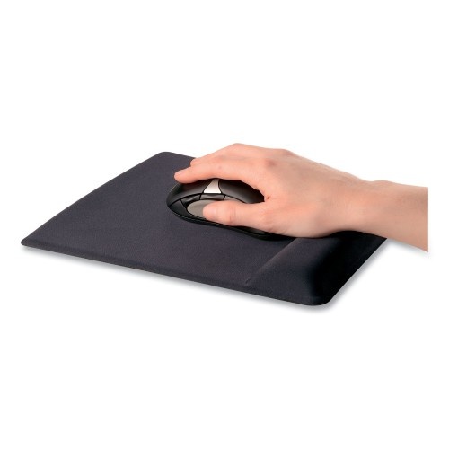 Fellowes Easy Glide Gel Wrist Rest/Mouse Pad, Black