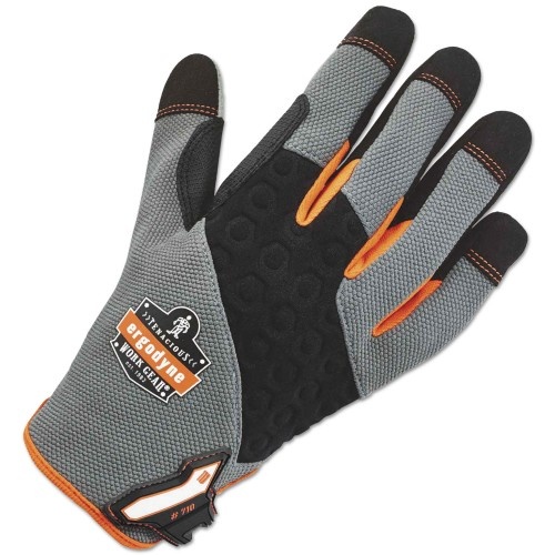 Ergodyne Proflex 710 Heavy-Duty Utility Gloves, Gray, Large, 1 Pair
