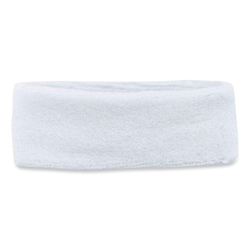 Ergodyne Chill-Its 6550 Head Terry Cloth Sweatband, Cotton Terry, One Size Fits Most, White, Ships In 1-3 Business Days
