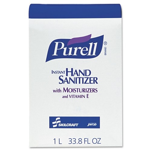 Abilityone 852001 Purell Instant Hand Sanitizer Dispenser Refill, 1000Ml, 8/Box