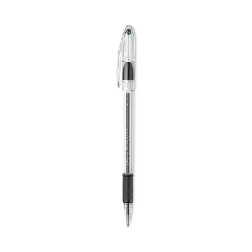 Pentel R.S.V.P. Ballpoint Pen Value Pack, Stick, Medium 1 Mm, Black Ink, Clear/Black Barrel, 24/Pack
