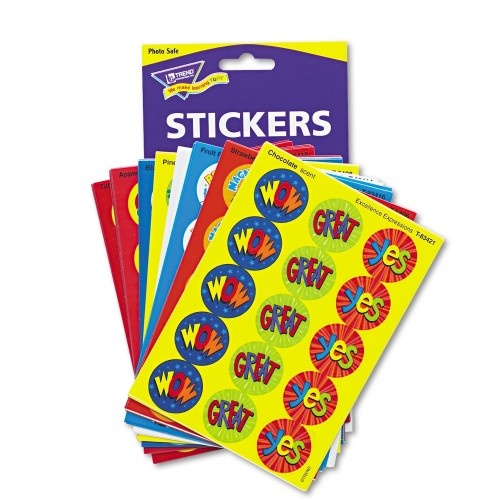 Trend Stinky Stickers Variety Pack, Praise Words, Assorted Colors, 435/Pack