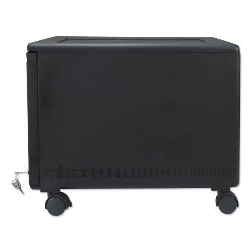 Storex Single-Drawer Mobile Filing Cabinet, 14.75W X 18.25D X 12.75H, Black