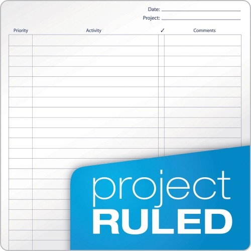 Tops Docket Gold Project Planner, 1-Subject, Project-Management Format With Narrow Rule, Bronze Cover, 8.5 X 6.75 Sheets