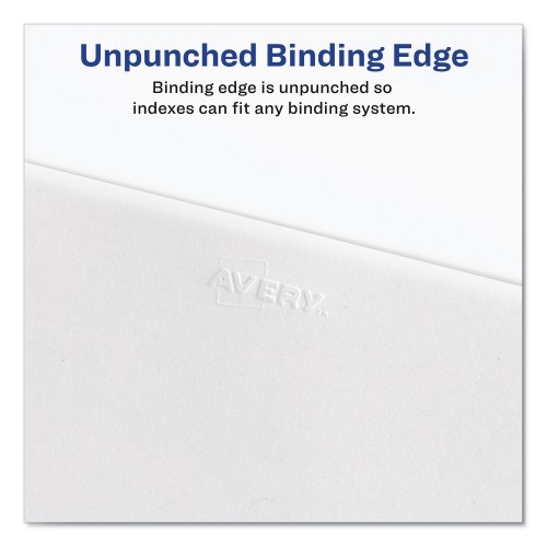 Avery Preprinted Legal Exhibit Side Tab Index Dividers, Allstate Style, 10-Tab, 24, 11 X 8.5, White, 25/Pack