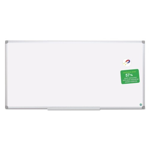 Mastervision Earth Dry Erase Board, White/Silver, 48 X 96