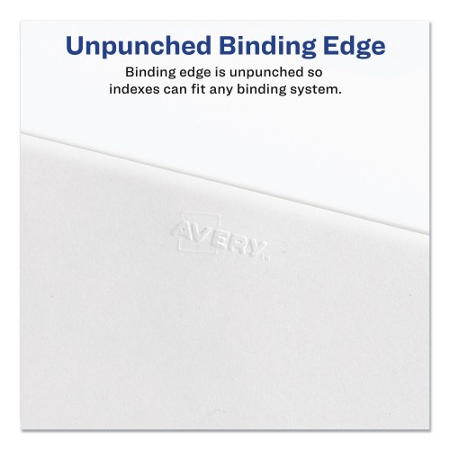 Avery-Style Preprinted Legal Bottom Tab Divider, 26-Tab, Exhibit F, 11 X 8.5, White, 25/Pk