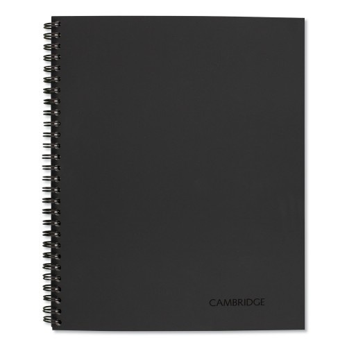 Cambridge Wirebound Guided Quicknotes Notebook, 1-Subject, List-Management Format, Dark Gray Cover, 11 X 8.5 Sheets
