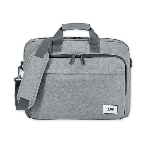 Solo Sustainable Re:Cycled Collection Laptop Bag, Fits Devices Up To 15.6", Recycled Pet Polyester, 16.25 X 4.5 X 12, Gray