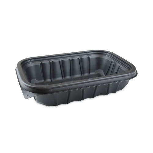 Pactiv Earthchoice Entree2go Takeout Container, 32 Oz, 8.66 X 5.75 X 2.72, Black, Plastic, 300/Carton