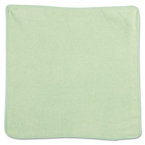 Rubbermaid Commercial Microfiber Cleaning Cloths, 12 X 12, Green, 24/Pack