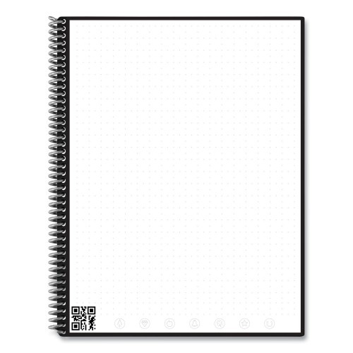 Rocketbook Core Smart Notebook, Dotted Rule, Black Cover, 11 X 8.5 Sheets