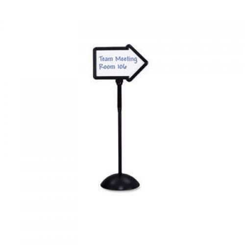Safco Double-Sided Arrow Sign, Dry Erase Magnetic Steel, 25 1/2 X 17 3/4, Black Frame