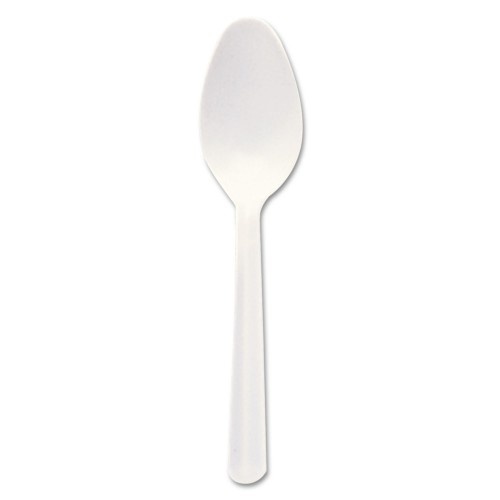Dart Bonus Polypropylene Cutlery, 5", Teaspoon, White