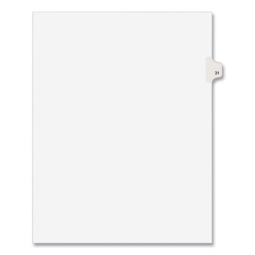 Preprinted Legal Exhibit Side Tab Index Dividers, Avery Style, 10-Tab, 31, 11 X 8.5, White, 25/Pack,