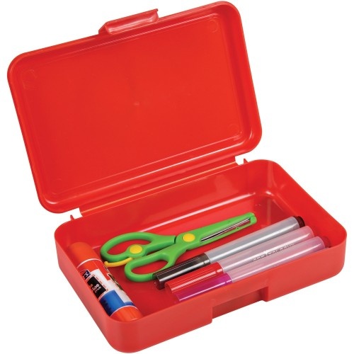 Deflecto Antimicrobial Pencil Box Red