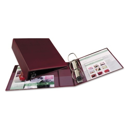 Avery Heavy-Duty Non-View Binder With Durahinge And Locking One Touch Ezd Rings, 3 Rings, 3" Capacity, 11 X 8.5, Maroon