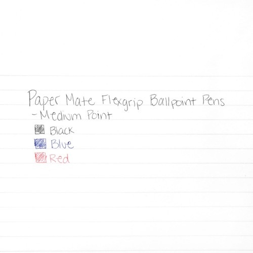 Paper Mate Flexgrip Ultra Ballpoint Pen, Stick, Medium 1 Mm, Red Ink, Red Barrel, Dozen