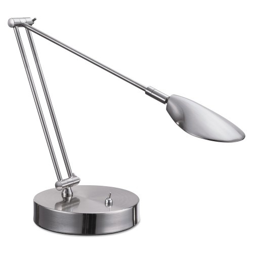 Alera Adjustable Led Task Lamp With Usb Port, 11W X 6.25D X 26H, Brushed Nickel