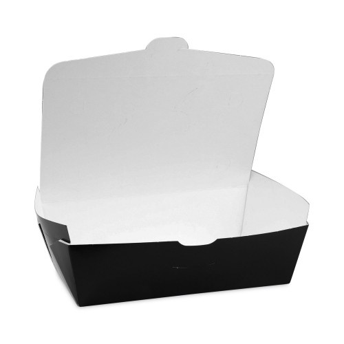 Pactiv Earthchoice Onebox Paper Box, 77 Oz, 9 X 4.85 X 2.7, Black, 162/Carton