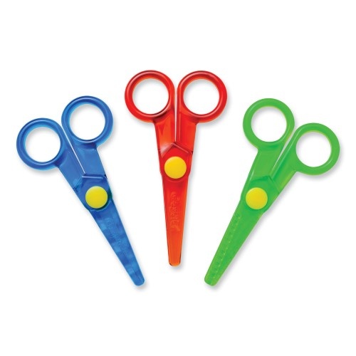 Universal Kids' Scissors, Rounded Tip, 5 Long, 1.75 Cut Length, Assorted Straight Handles, 2/Pack