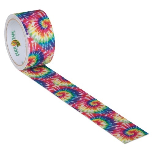 Duck Colored Duct Tape, 3" Core, 1.88" X 10 Yds, Multicolor Love Tie Dye