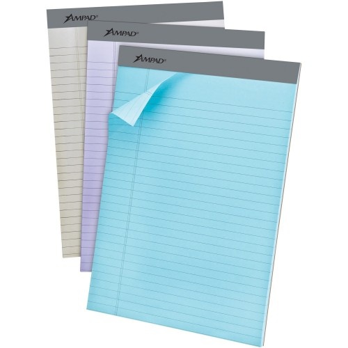 Ampad Pastel Legal - Ruled Perforated Pads - Letter